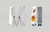 Our range of tension banner systems come in a variety of sizes - great for exhibitions, both indoor and outdoor.