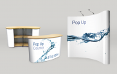 Large exhibition systems. Smart, stylish and quick - Pop Up Banners let you attract attention wherever you go. Pop up in seconds.