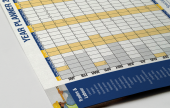 A branded year planner to keep your customers wall organised