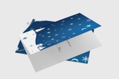 Snow Scene Christmas Card Design