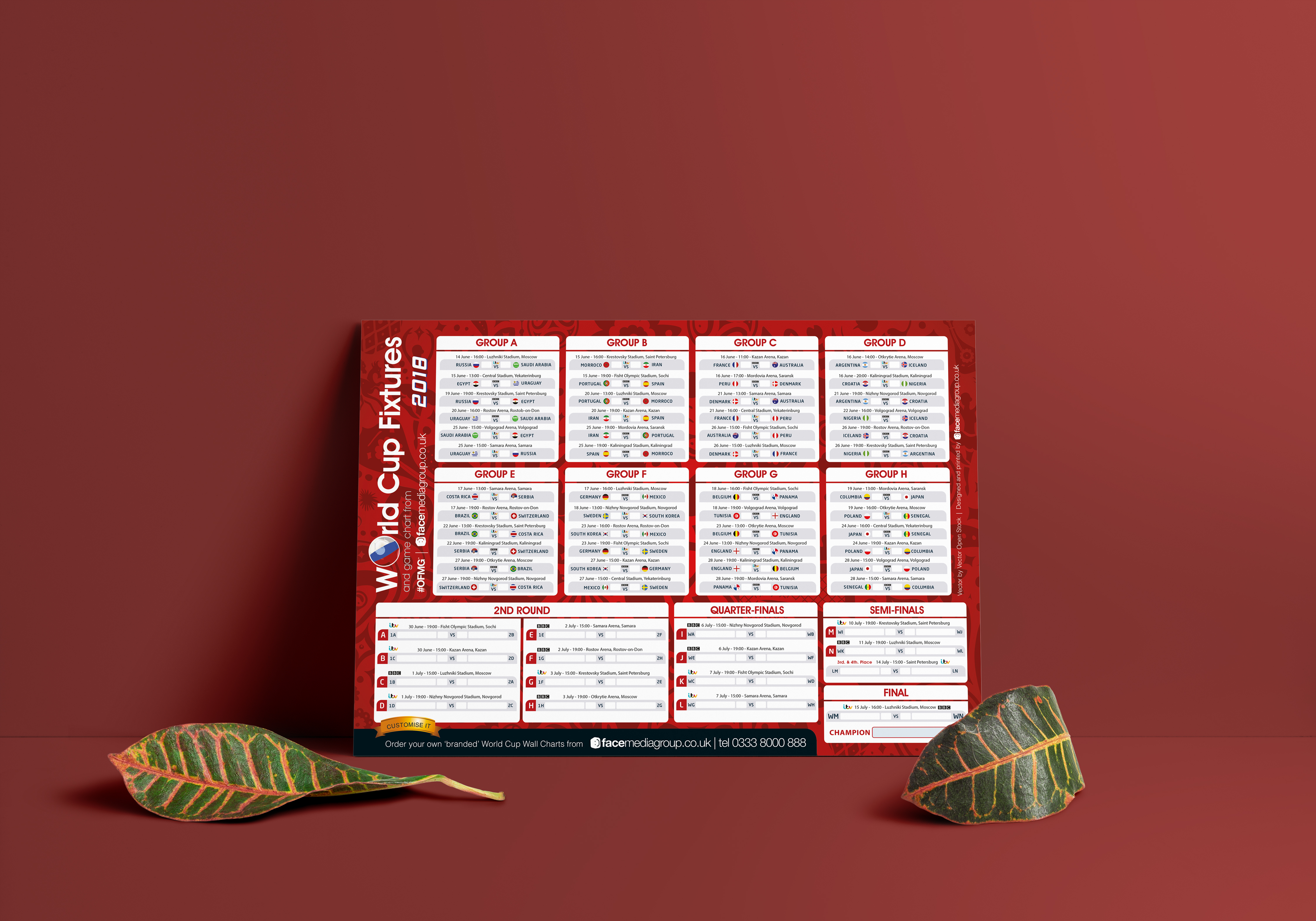 Customised Euro 2020 Wall Chart | Face Media Group