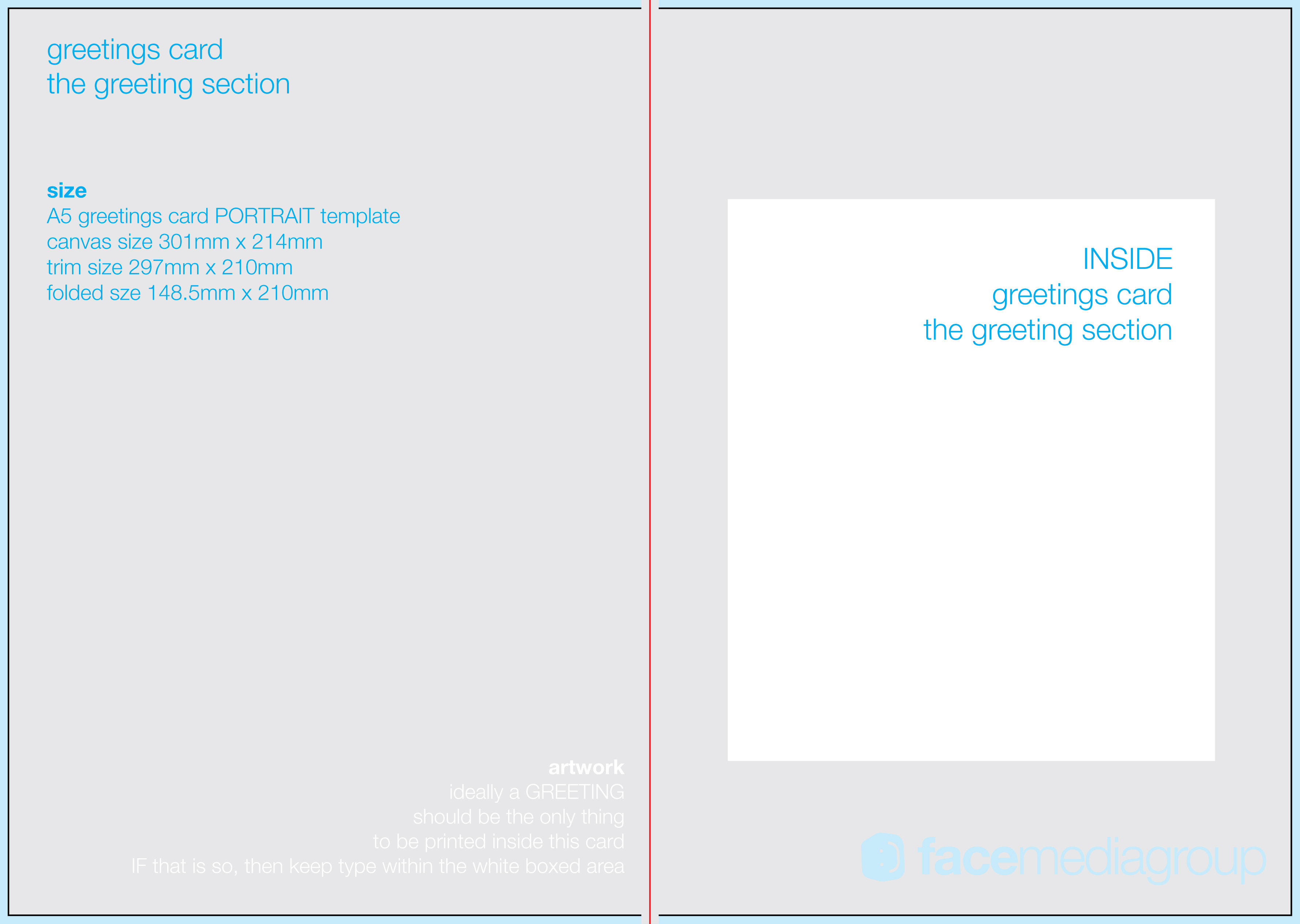 FREE Blank Greetings Card Artwork Templates for Download  Face Throughout Greeting Card Layout Templates