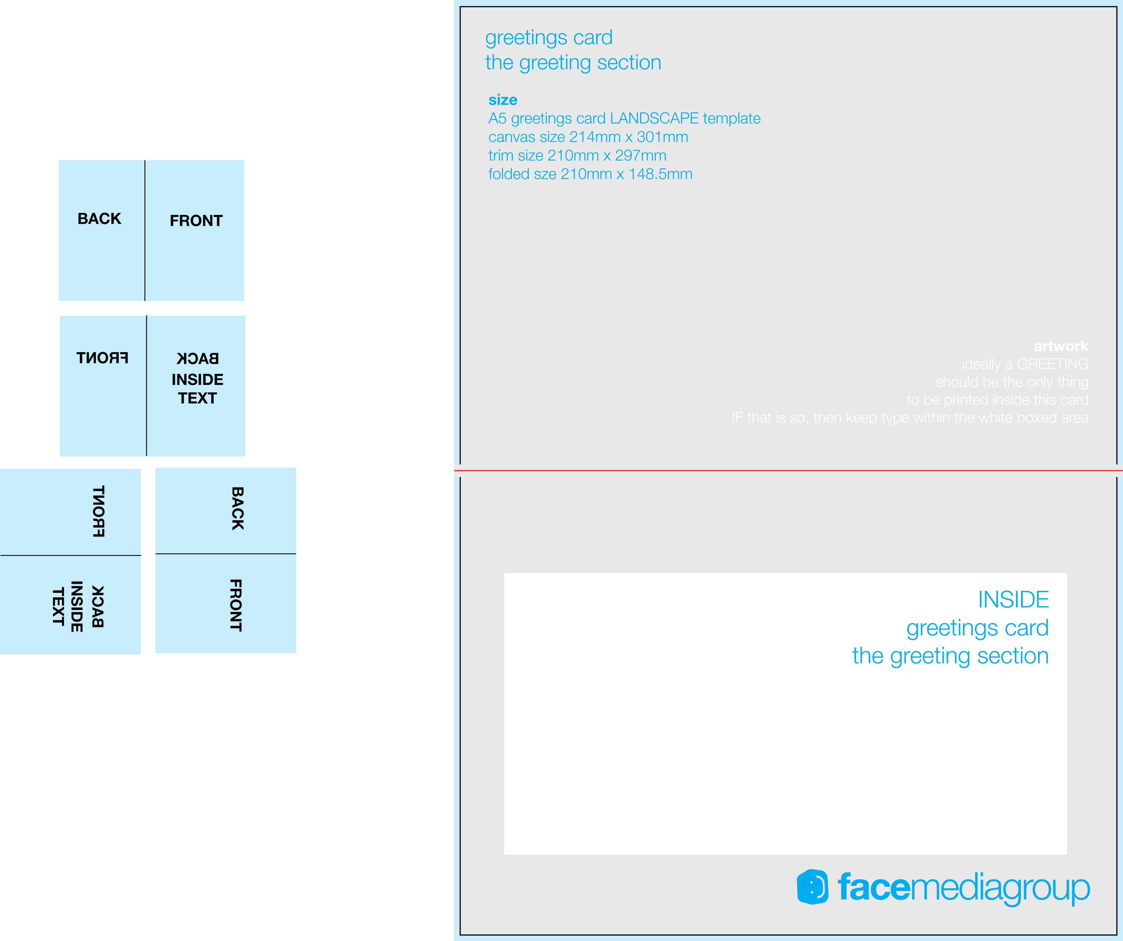 FREE Blank Greetings Card Artwork Templates for Download  Face Within Card Folding Templates Free