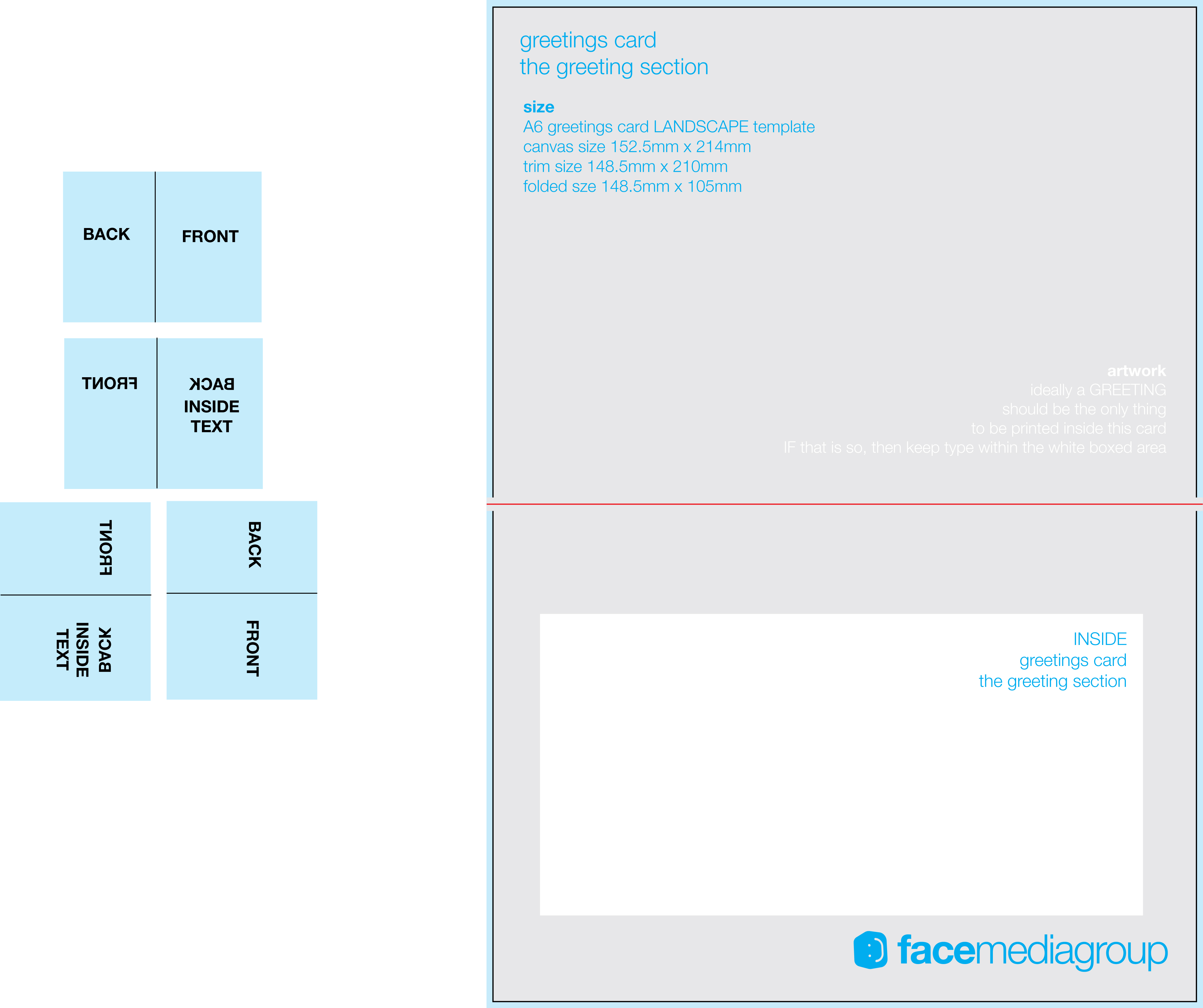 FREE Blank Greetings Card Artwork Templates for Download  Face With Foldable Card Template Word